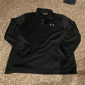 Under Armour Black Quarter-Zip Pullover Hoodie Sweatshirt
